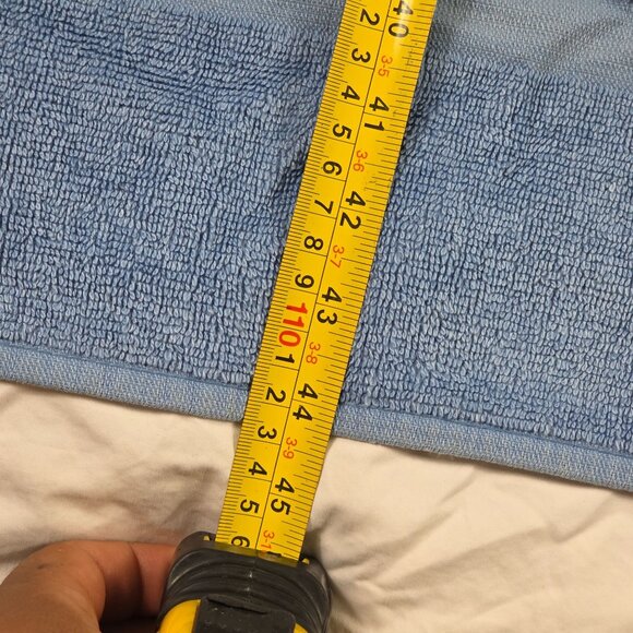 Vintage Cannon Floral Print Cotton Bath Towel Blue Soft Absorbent Made In USA - Picture 5 of 7